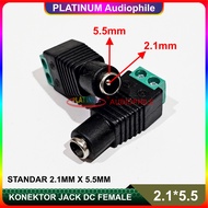 DC Female Jack CCTV Terminal Connector Power Supply Adapter 5521F