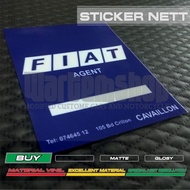 Sticker Nett Tempel Dalem Windshield FIAT DEALER