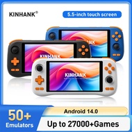 KINHANK K56 Handheld Game Console 5.5'' Touch Screen 50 Emulators for PS1/PSP/DC/SS Android 14 5000m