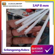 Selongsong asbes putih/selang asbes anti panas ukuran 8 mm