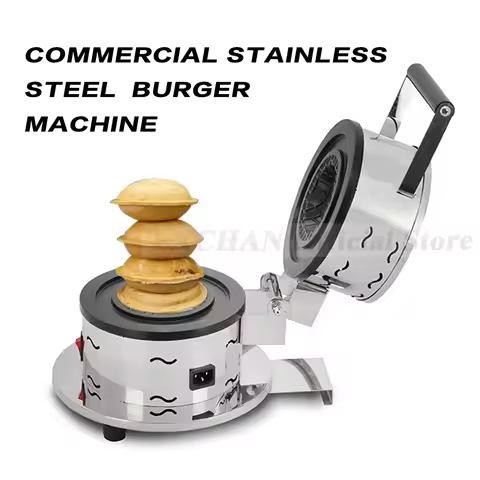 Hui Stuffed Burger Machine Donut Ice Cream Dessert Italy Gelato Panini Press Maker Krapfen Warmer Ma