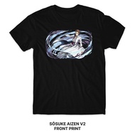Sōsuke Aizen V2 BLEACH T-shirt Series (Singapore 3-5 Days Delivery) Front Print Crafter Tee Shirt