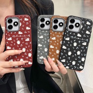 Floral Flowers puppy leather Casing For OPPO A96 A5 A9 2020 A5S 7Z 5 7 8 LITE A94 F21S PRO A7N A56S 