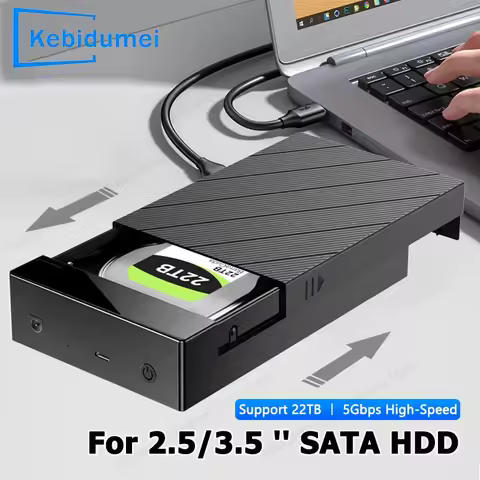 2.5 3.5 inch HDD Case Type-C & USB3.0 Hard Drive Enclosure SATA to USB 3.0 External Hard Drive Reade