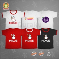 Unique Cute Dunkin Mixue Chatime Donut Ice Cream Drink Pattern Children's T-shirt for Ages 6-12 Mont