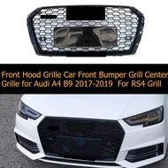 Front Hood Grille Car Front Bumper Grill Center Grille for Audi A4 B9 2017-2019  for RS4 Grill