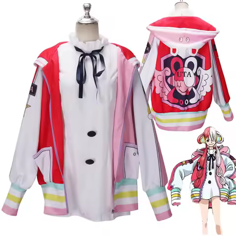 Film Red Uta Cosplay Costumes Coat Hoodie Dress Anime Cosolay Red UTA Uniform Halloween Party Costum
