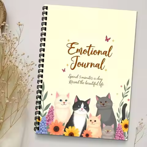 A5 Spiral Bound Self-Care Diary,Planning Diary-5 Minutes a Day for Gratitude,Optimism,and Happiness