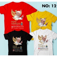 KATUN Pope francis to indonesia t-shirt / pope francis indonesia t-shirt ROHANI material 100% cotton