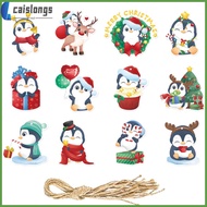 Christmas Tree Decorations Penguin Gift Tags Name Cards Party Supply Gifts  caislongs