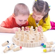 Color Memory Chess - Color Wooden Chess Smart Toy Train Memory, Baby Thinking, Memory Chess Toy Set