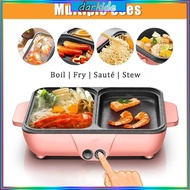 Dark Hotpot with Grill Electric Hotpot 2 in 1 Hotpot BBQ Hotpot Pots 1400W
