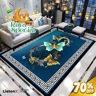 ( 🔥Raya Special 🔥) 6X9 Kaki ListonX Size XXXL (180x260cm) Carpet Viral Desain Baru Ready Stock for H