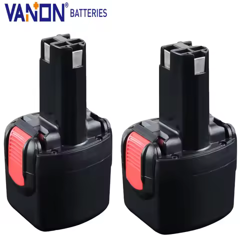 VANON 2Pcs BAT048 9.6V 4.8Ah Ni-MH Replacement Battery replace for Bosch PSR 960 BAT100 BAT119 26073