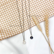 INITIAL CHAIN NECKLACE EPOXY CHAIN NECKLACE/ INITIAL LETTER NECKLACE/
