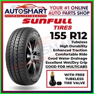 ◎ ℗ ◩ Sunfull 155 R12 Suzuki Multicab Tubeless Car Tire