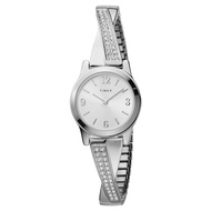 TIMEX TW2V69600 Semi-Bangle with Crystal นาฬิกาข้อมือผู้หญิง สีเงิน