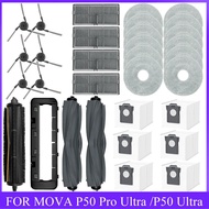 Compatible FOR MOVA P50 Pro Ultra /P50 Ultra Main Brush Edge Brush Cloth Dust Bag Filter Parts Acces