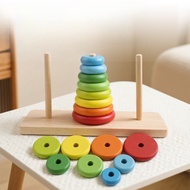 Tower of Hanoi Educational Toy for Kids Learning Puzzle Hanoi Tower Brain Development Toy