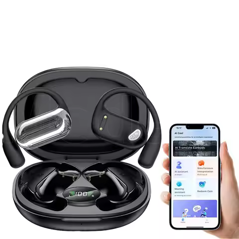 Real Time AI Translation Wireless Ear Buds BT 5.4 OWS Earphone EarBuds with 144 Online Translate Lan