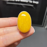 歐款新貨 天然波羅的海老蜜蠟戒指  自然氧化 活口設計 s925銀鍍