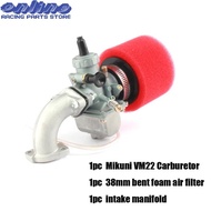 PZ26 26mm Carburetor Carb 38mm Air Filter with Manifold Intake Pipe for BSE KAYO SSR PRO 125cc 140cc