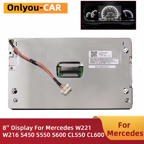 Original LQ080Y5DG04 8.0 inch TFT LCD Screen Display for Mercedes W221 W216 S450 S550 S600 CL550 CL6