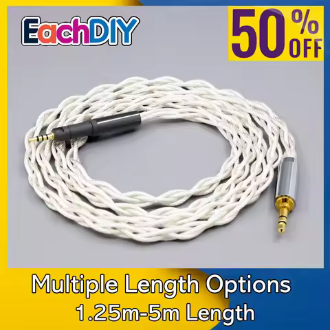 Graphene 7N OCC Silver Plated Type2 Earphone Cable For Sennheiser HD599 HD569 HD 560S HD559 hd560s L