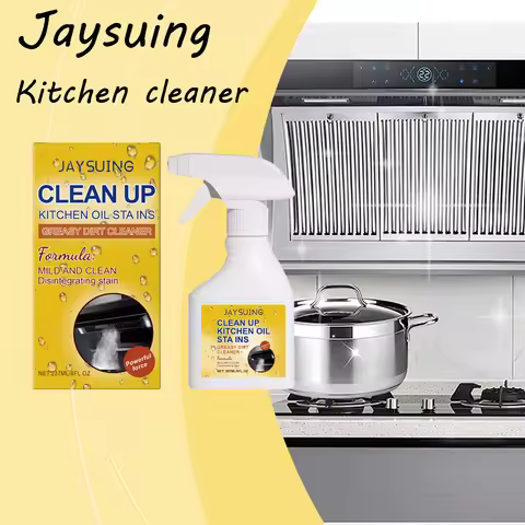 Jaysuing Kitchen Cleaner Spray Remove Stove Oil Stain Quick Dissolve Stubborn Stains Non-irritating 