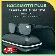 TERBARU Kacamata Baca Plus Gaya Pria Sporty Kaca Mata Plus Auto Fokus Wanita Optik Asli