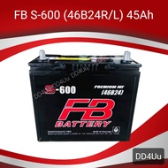 FB Battery รุ่น S-600 (46B24L) แบตเตอรี่รถยนต์ แบตเก๋ง แบตmini MPV แบตECO