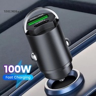 100W USB Mini Invisible Car Charger Fast Charging Charger Suitable for //Samsung/Huawei Mobile Phones