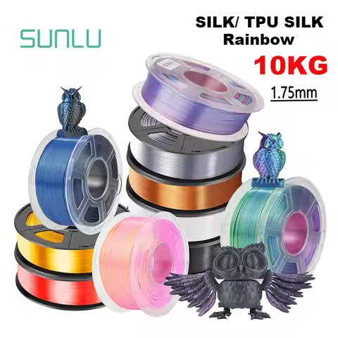 SUNLU 3D Filament SILK/TPU SILK /PLA Rainbow/Dual/Triple Colors Filament 1.75mm 10Roll 1KG 3D Printe