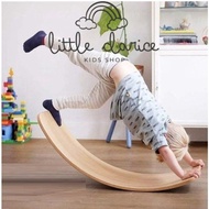 Wooden Balance Board Wobble Balance Board Rocker Board Natural Wood Curvy Board Kids Yoga Board