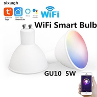 Tuya WiFi Smart Light Bulb RGB Bulb 5W GU10 Smart Small Spotlight Voice Control