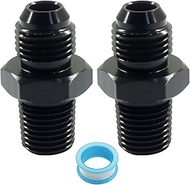 2Pcs 6AN x 1/4" NPSM Transmission Cooler Adapters Fitting Aluminum Fits for TH350 TH400 700R4 200-4R