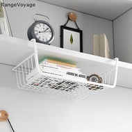 RangeVoyage 1pc White/ck Hanging Net Basket Iron Material Large Capacity Hanging Under Cabinet Wall 