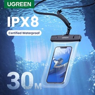 UGREEN 7.5 inch IPX8 Waterproof Phone Case Bag For Phone 16 15 14 13 12  Samsung Universal Swimming 