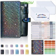 USNOW A6 Budget Binder, Soft Leather Wallet Budgeting Budget Binder Planner, with 12pcs Zipper Envel