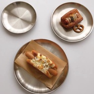 LIBRA Ins style stainless steel salad plate frosted  plate