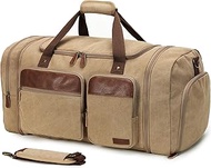 Canvas Duffle Bag for Travel 65L Expandable Travel Duffel Bags for Men Women Overnight Weekend Gym B