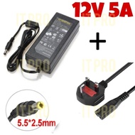 PRO🏠 AC DC 12V Power Adapter 5A 4A Power Supply Adapter CCTV LED Computer