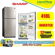 SHARP 410L J-Tech Inverter Refridgerator Fridge - Peti Sejuk SJ-4122MSS