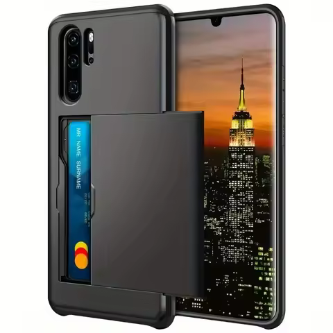 Wallet Cover for Huawei P30 Pro Case with Card Holder Dual Layer Hybrid Shell for Huawei P30 P30Pro 