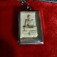 Lp pern king of tiger amulet sitting on tiger with gold takrut Wat bang phra thai amulets