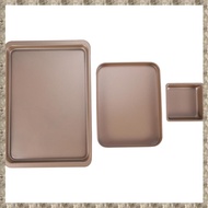 (RSDF) Baking Tray Set Nonstick Cookie Pan Set Professional Baking Sheet Bakeware Rectangular Cake P