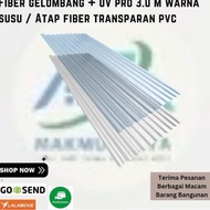 FIBER GELOMBANG + UV PRO 3.0 M WARNA SUSU / ATAP FIBER TRANSPARAN PVC TERBARU!!