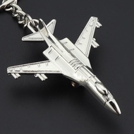 NEW F-16 Falcon 3D Fighter Plane Model Keychains Polished Metal Plane Keyrings