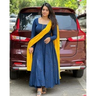 Georgette gown with dupatta
