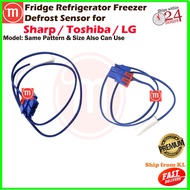 SHARP / TOSHIBA / LG FRIDGE REFRIGERATOR FREEZER DEFROST SENSOR WITH SOCKET BLUE FDS-HXA098CB